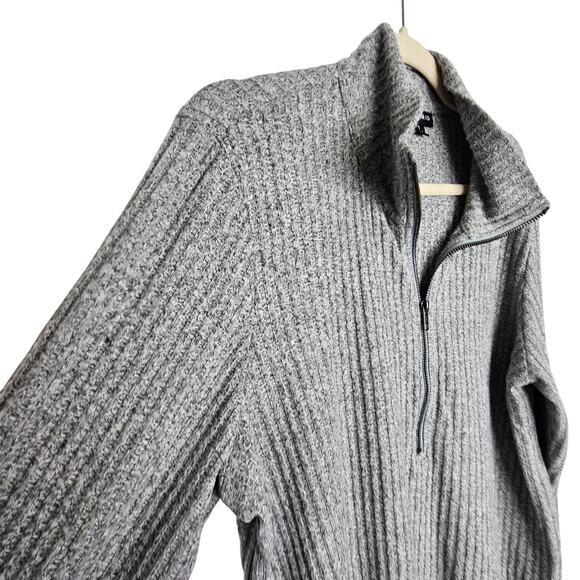 Torrid Sweater Pullover 1/2 Zip Top Collare Neck Gray Women 1X Long Sleeve Shirt - Picture 5 of 8